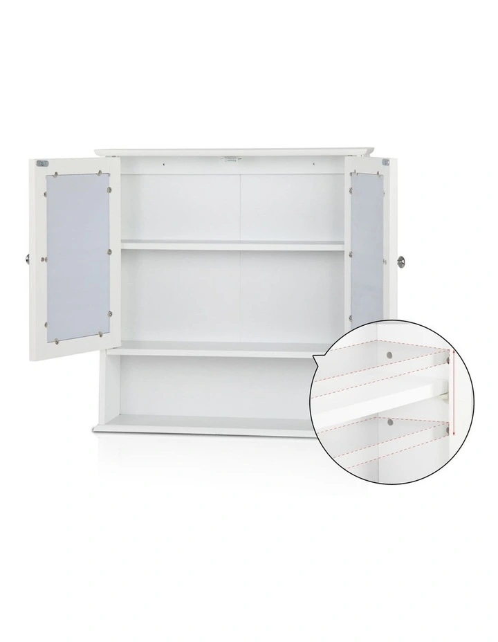 Bathroom Tallboy Storage Cabinet with Mirror image 7