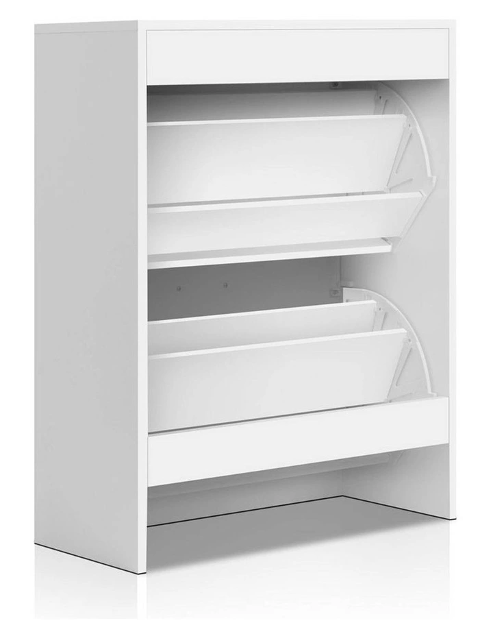Artiss Shoe Rack Cabinet Adjustable Shelves 24 Pairs White Iris image 7