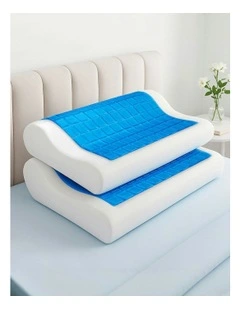 Set of 2 Cool Gell Memory Foam Pillows