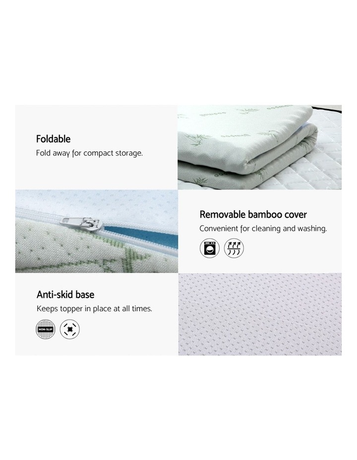 Giselle Bedding Cool Gel Memory Foam Mattress Topper Bamboo 5cm
