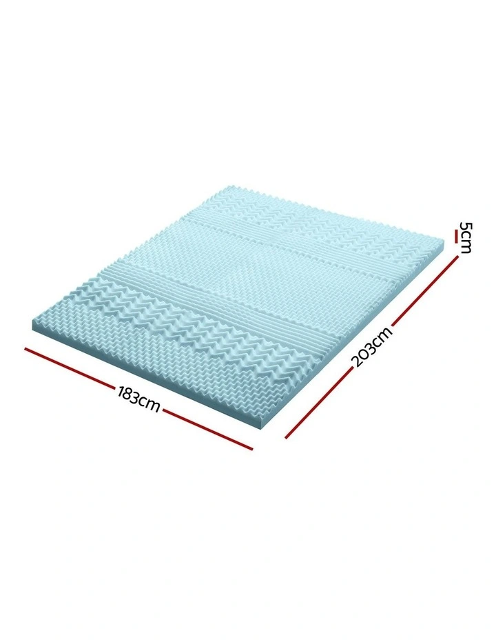 Cool Gel Memory Foam Mattress Topper in Blue image 7