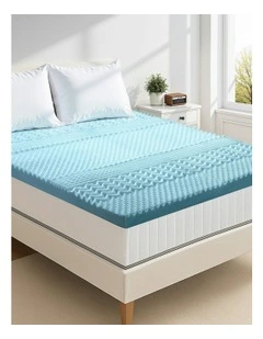COOL GEL Memory Foam Mattress Topper BAMBOO 5CM 7-Zone Queen