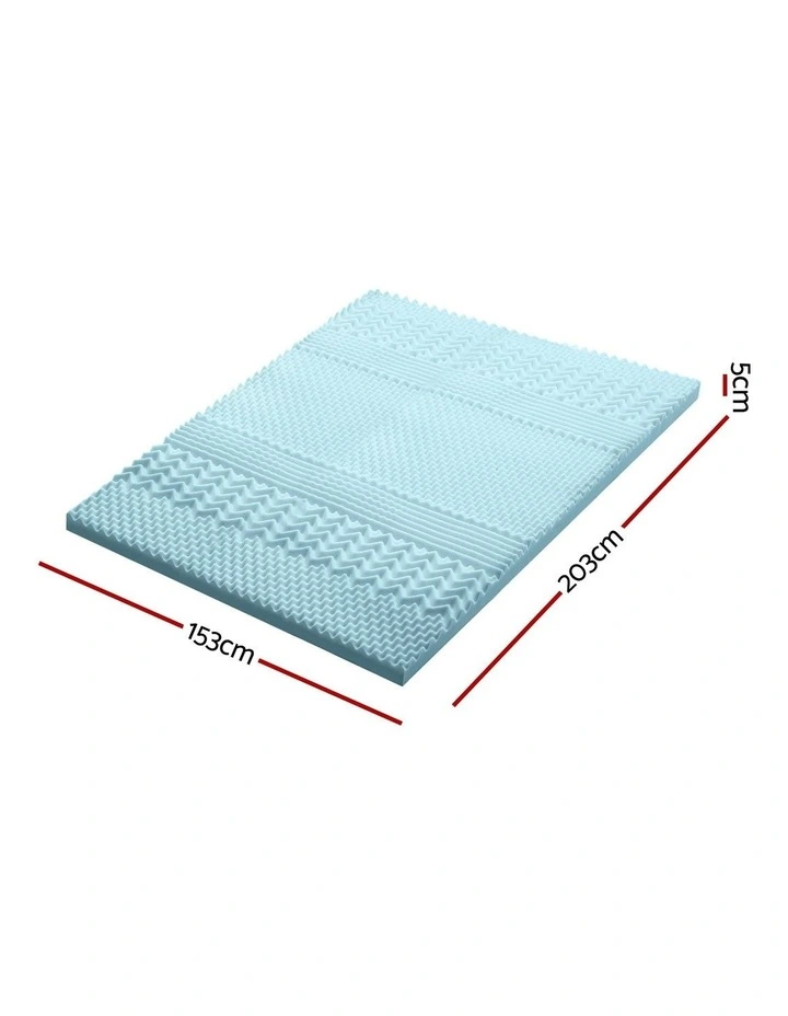 COOL GEL Memory Foam Mattress Topper BAMBOO 5CM 7-Zone Queen image 7