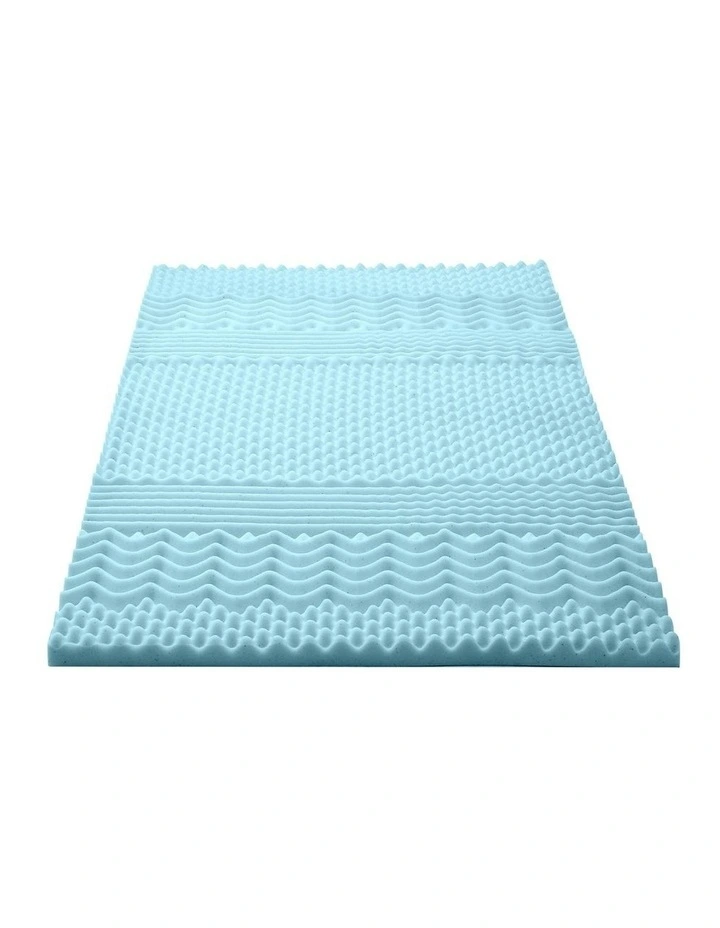 COOL GEL Memory Foam Mattress Topper BAMBOO 5CM 7-Zone Single image 6