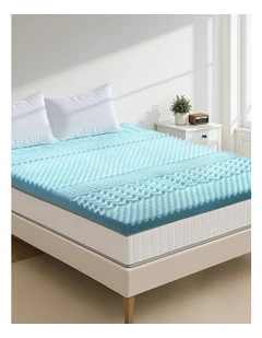 COOL GEL Memory Foam Mattress Topper BAMBOO 8CM 7-Zone King
