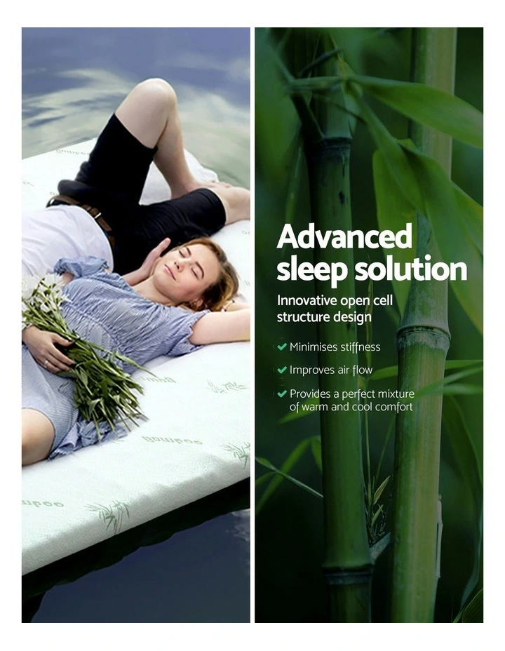 Cool Gel Memory Foam Mattress Topper in Blue image 2