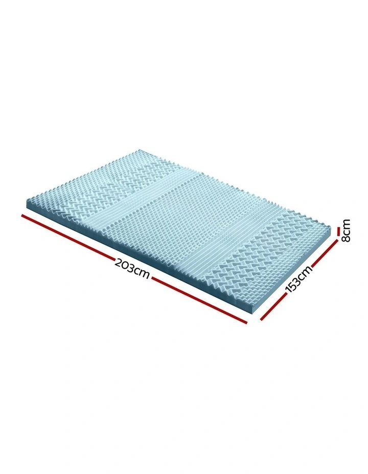 Cool Gel Memory Foam Mattress Topper in Blue image 7