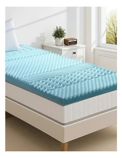 COOL GEL Memory Foam Mattress Topper BAMBOO 8CM 7-Zone Single