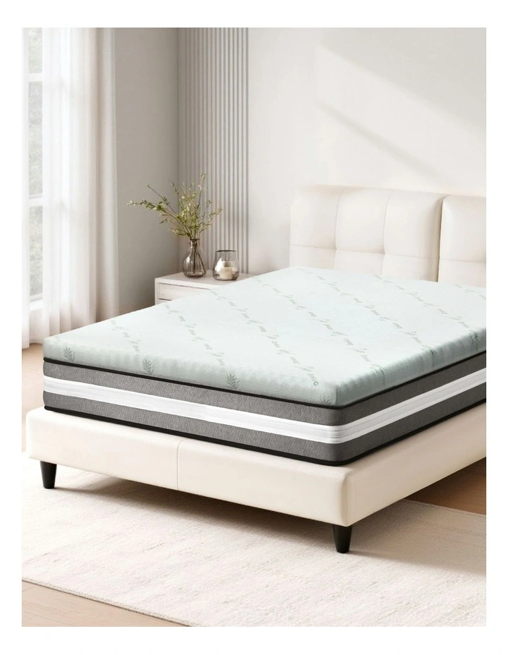 COOL GEL Memory Foam Mattress Topper BAMBOO Cover Double 5CM Mat image 1