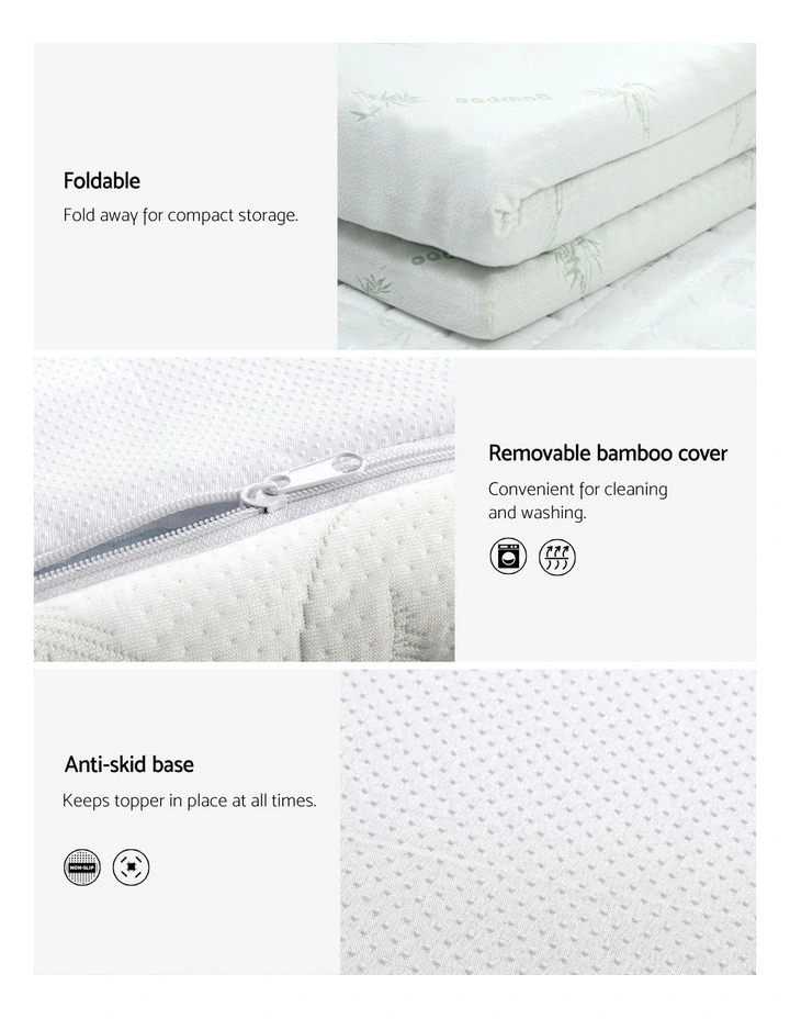 Giselle Bedding Single COOL GEL Memory Foam Mattress Topper image 3