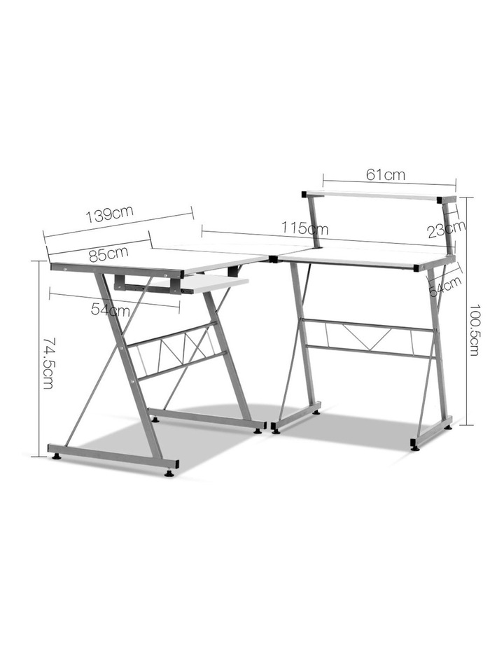 Artiss Corner Metal Pull Out Table Desk Myer