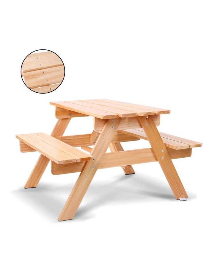 Keezi Keezi Kids Wooden Picnic Table Set With Umbrella Myer