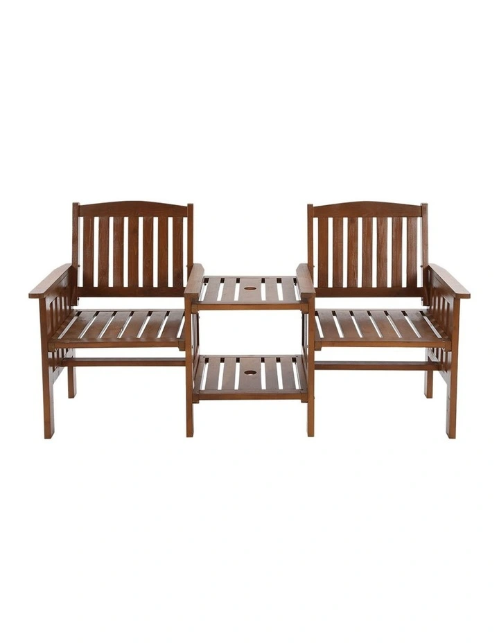Wooden Garden Bench Chair Table Loveseat image 3