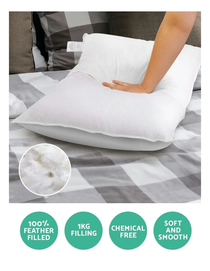 Set of 2 Goose Feather and Down Pillow image 2