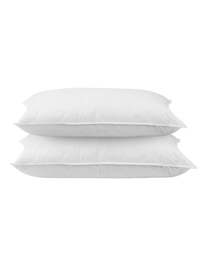 Set of 2 Goose Feather and Down Pillow image 6
