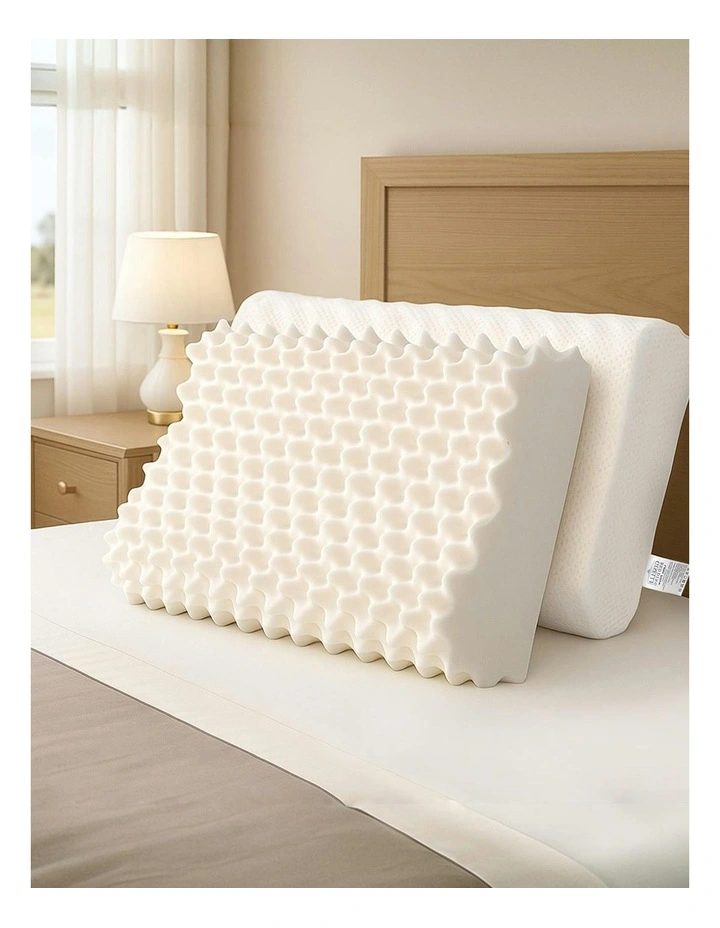 Set of 2 Natural Latex Pillows image 1