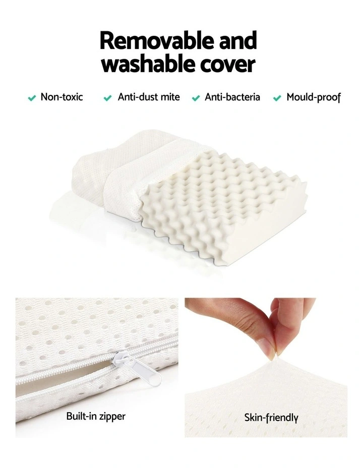 Set of 2 Natural Latex Pillows image 2