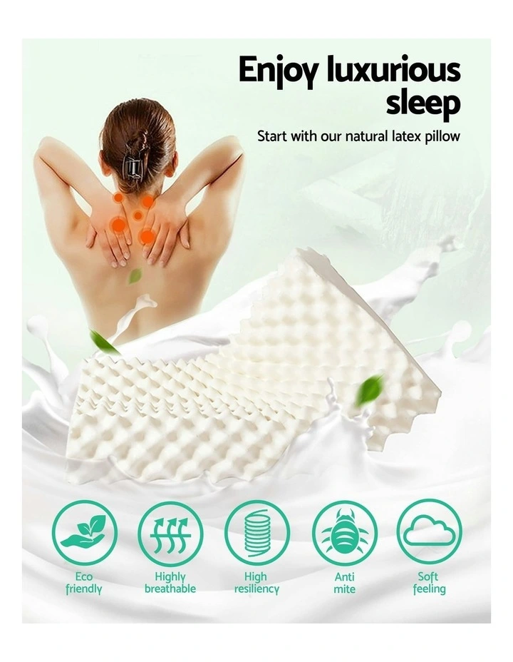 Set of 2 Natural Latex Pillows image 3