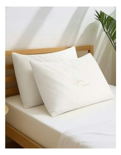 Set of 2 Single Bamboo Memory Foam Pillow
