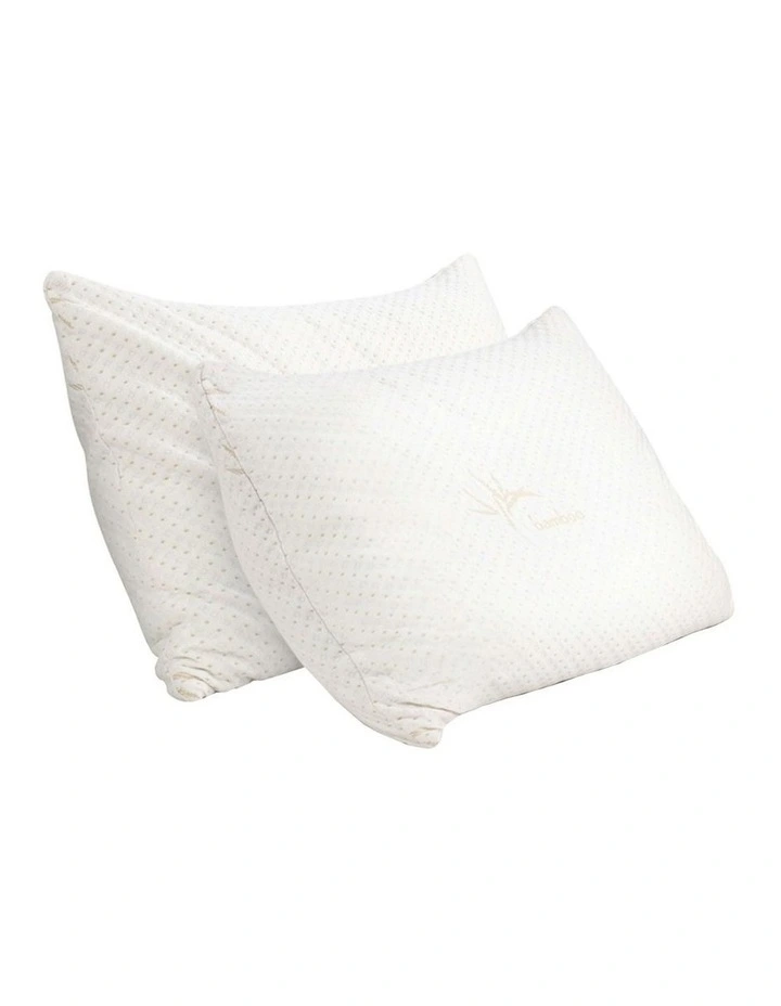 Set of 2 Single Bamboo Memory Foam Pillow image 5
