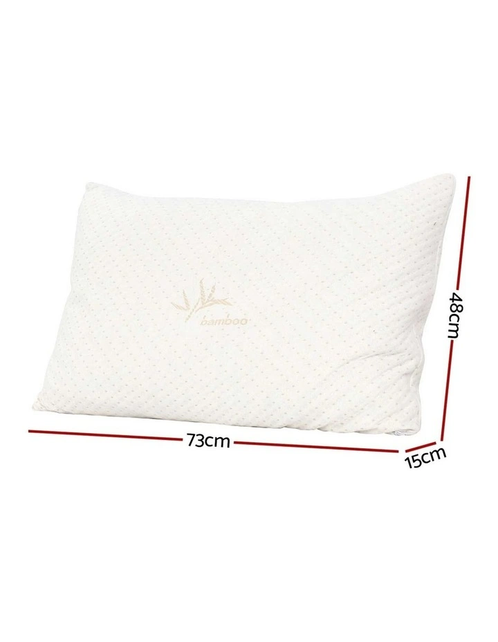 Set of 2 Single Bamboo Memory Foam Pillow image 7