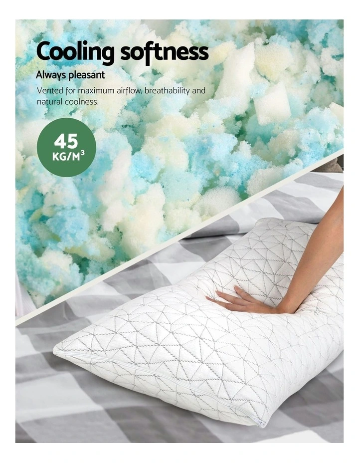 Set of 2 Rayon Single Memory Foam Pillow image 2