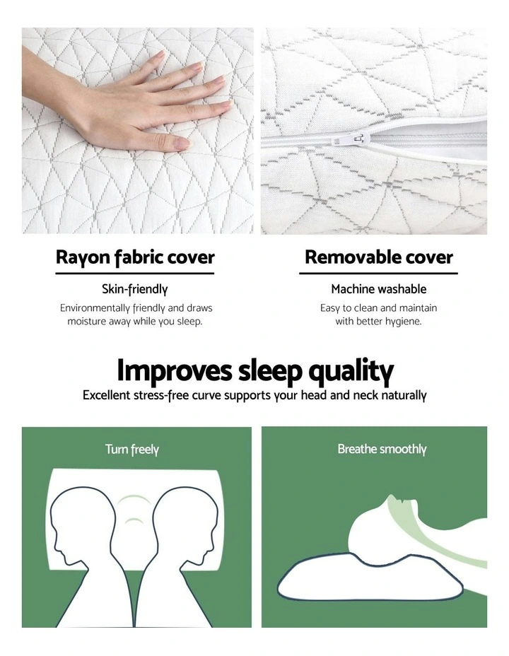 Set of 2 Rayon Single Memory Foam Pillow image 3