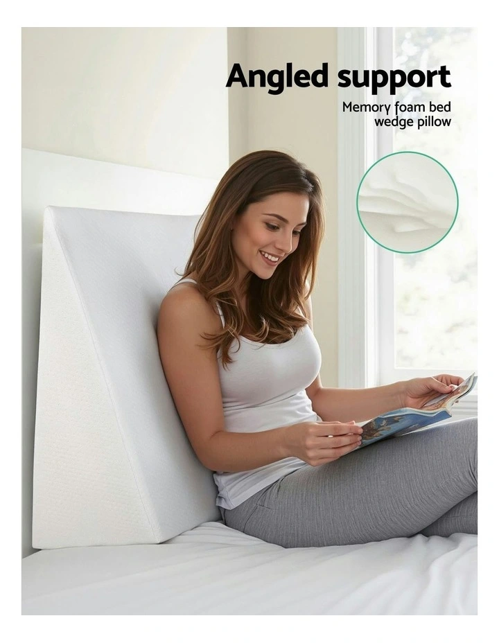 Foam Wedge Back Support Pillow in Beige image 2