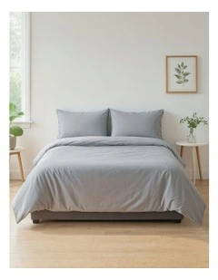 King Classic Quilt Cover Set in Grey