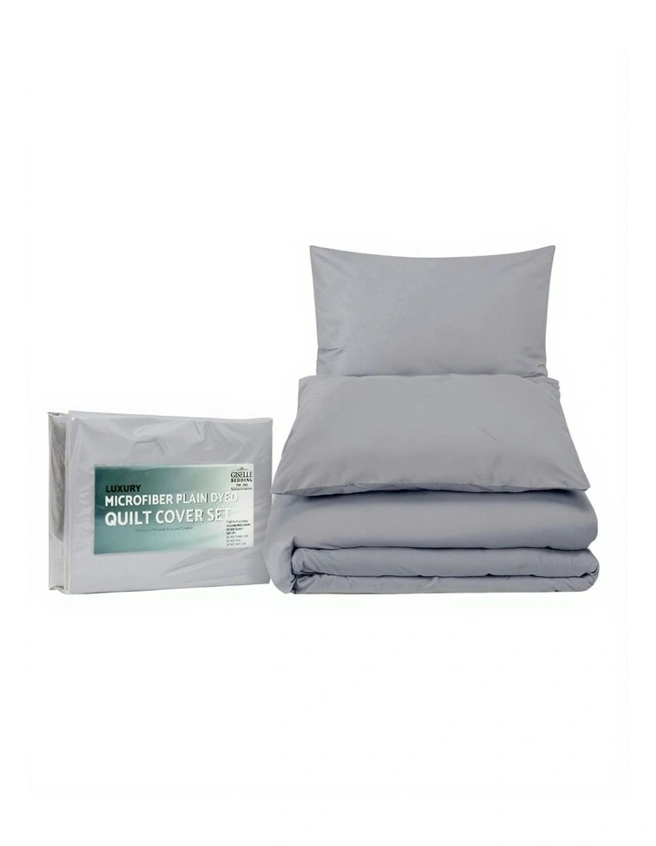 King Classic Quilt Cover Set in Grey image 6