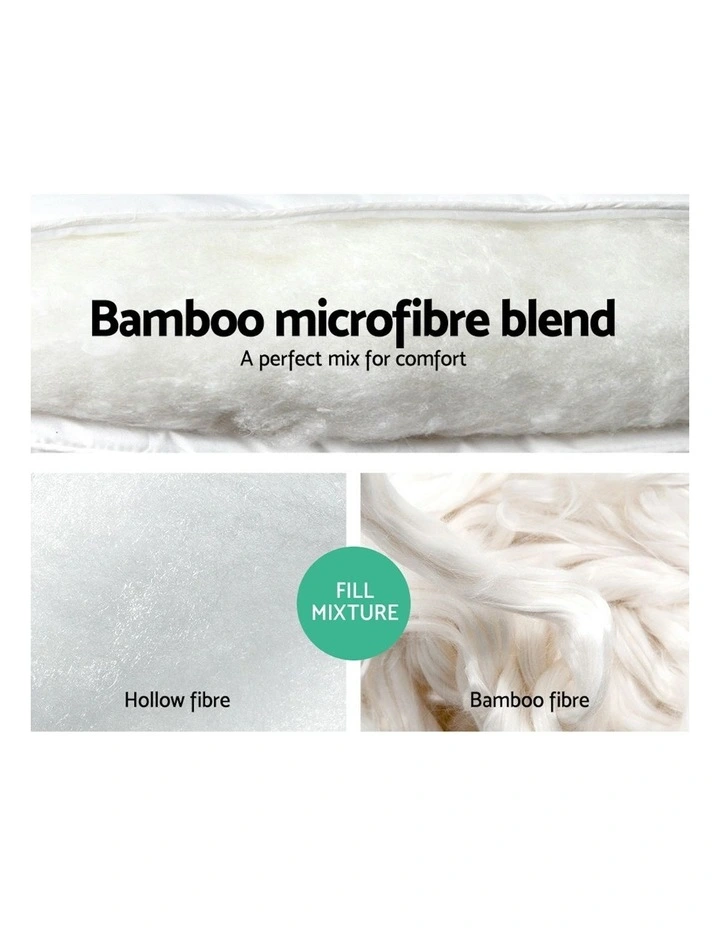 Microfibre Bamboo Super King Quilt in White image 5