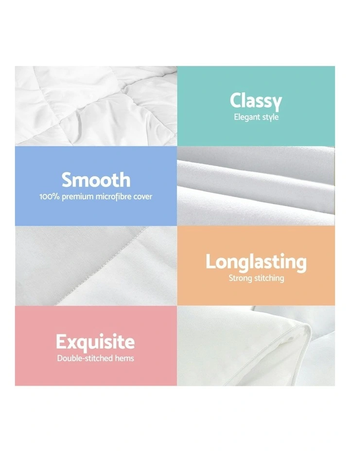 Microfibre Bamboo Super King Quilt in White image 6