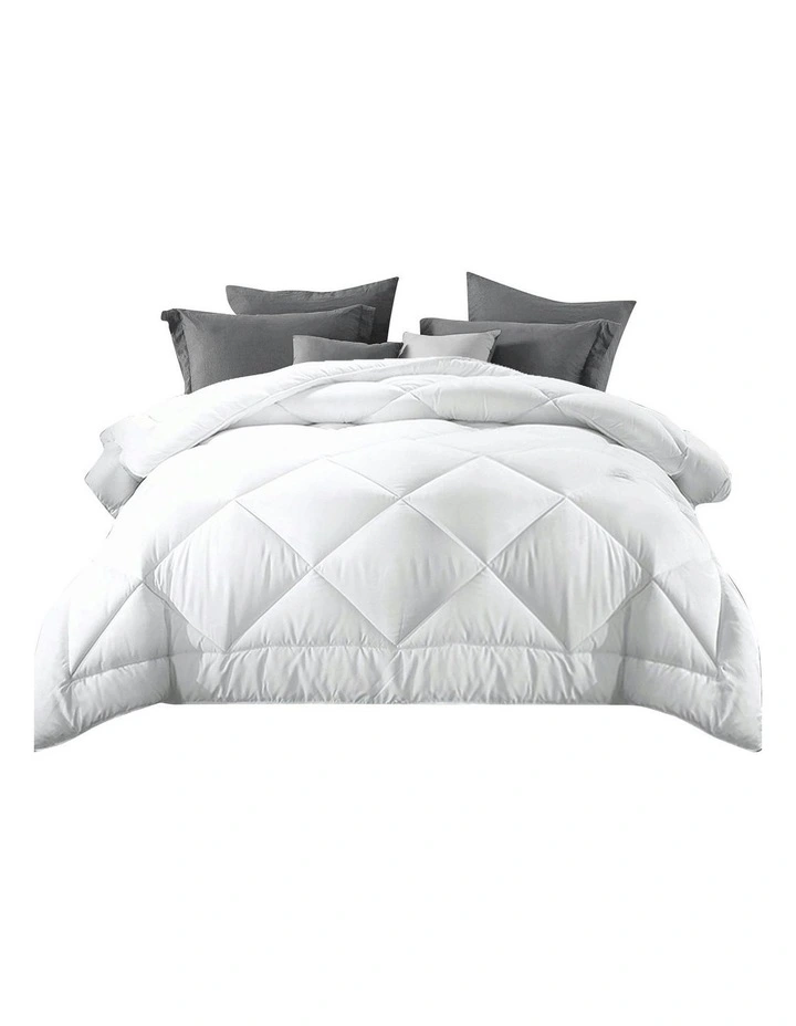 Microfibre Bamboo Quilt King 700GSM in White image 5
