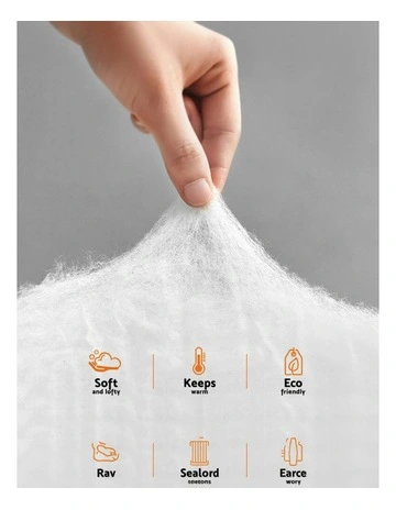 Microfibre Bamboo Super King Quilt 800GSM in White