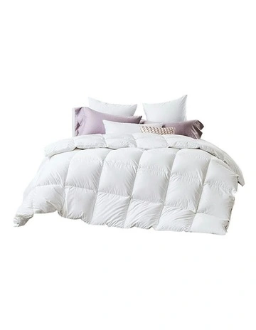 Duck Down Feather King Quilt in White