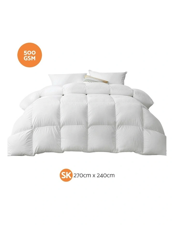 Duck Down Feather Quilt Super King 500GSM image 7