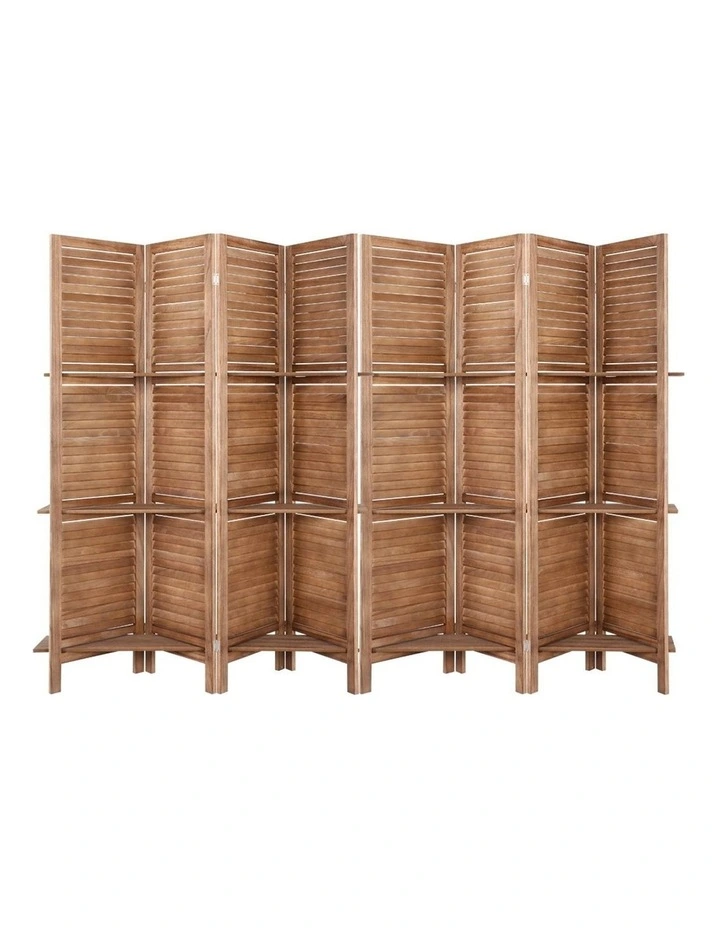 Room Divider Screen 326x170cm Shelf Oak 8 Panel image 1