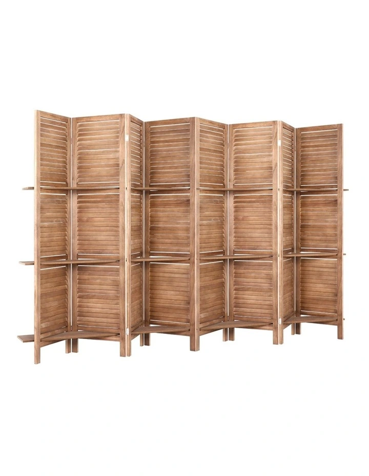 Room Divider Screen 326x170cm Shelf Oak 8 Panel image 3