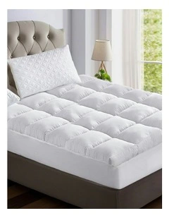 Double Size Bamboo Matress Topper in White