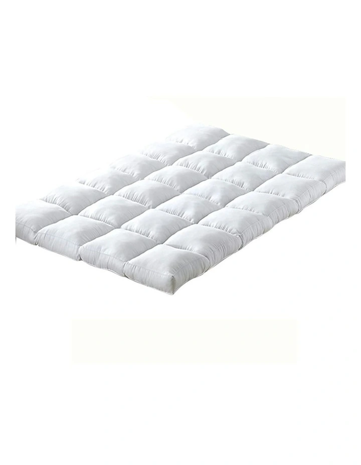Double Size Bamboo Matress Topper in White image 6