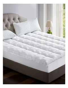 Single Size Bamboo Matress Topper in White