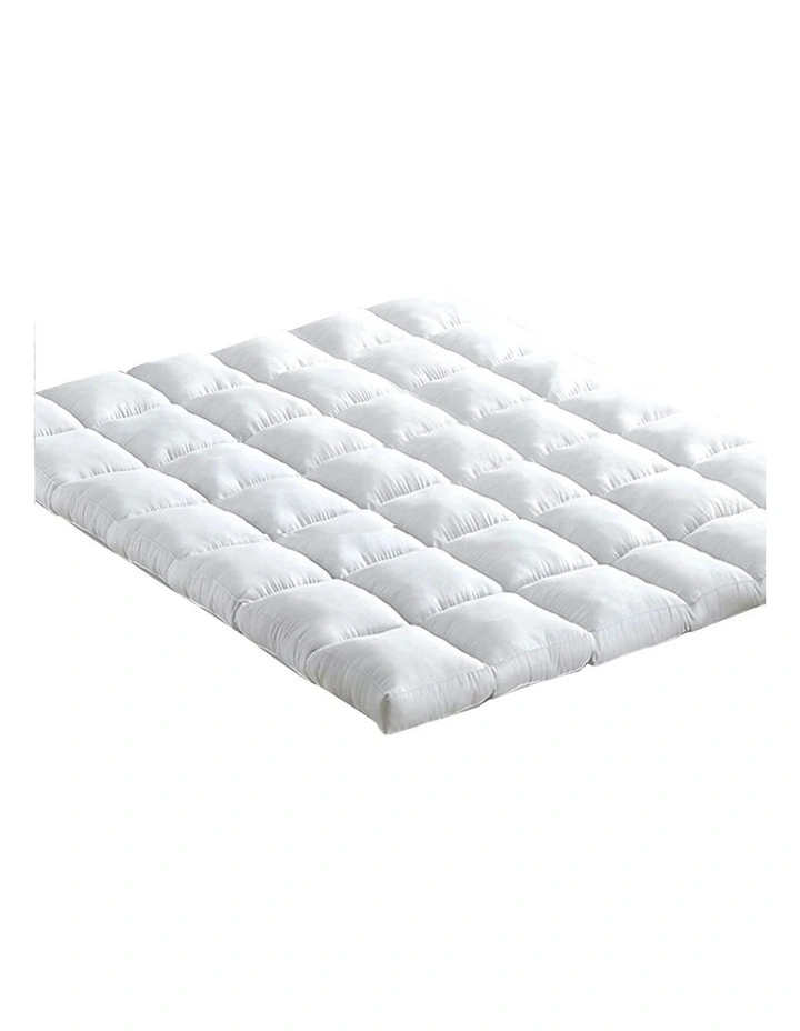 Single Size Bamboo Matress Topper in White image 5