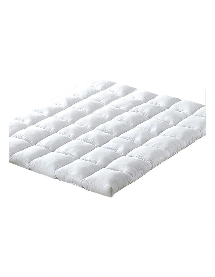 Single Size Bamboo Matress Topper in White image 6
