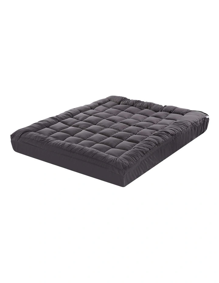 Double Bamboo Mattress Topper Protector in Charcoal image 5