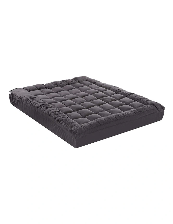 Double Bamboo Mattress Topper Protector in Charcoal image 6