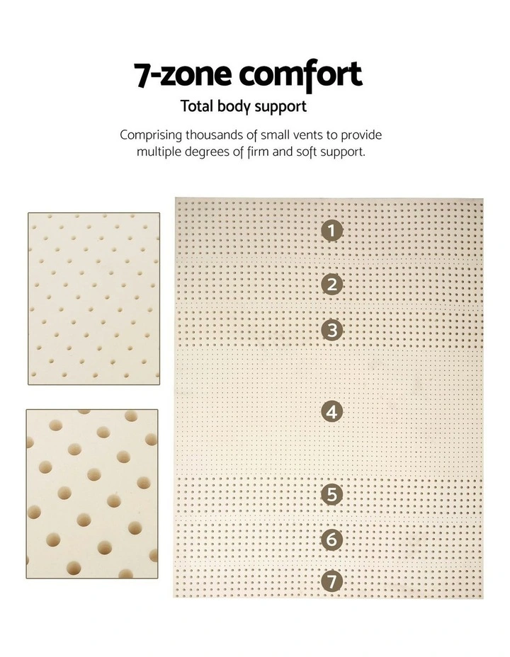 Latex Mattress Topper 7.5cm Queen in Cream image 4