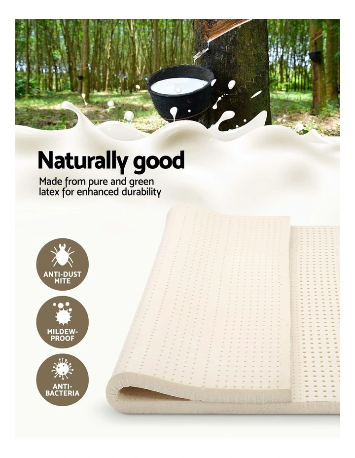 Latex Mattress Topper 7.5cm Queen in Cream image 6