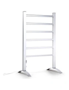 Electric Heated Towel Rail Rack Freestanding Clothes Dry Warmer 6 Bars