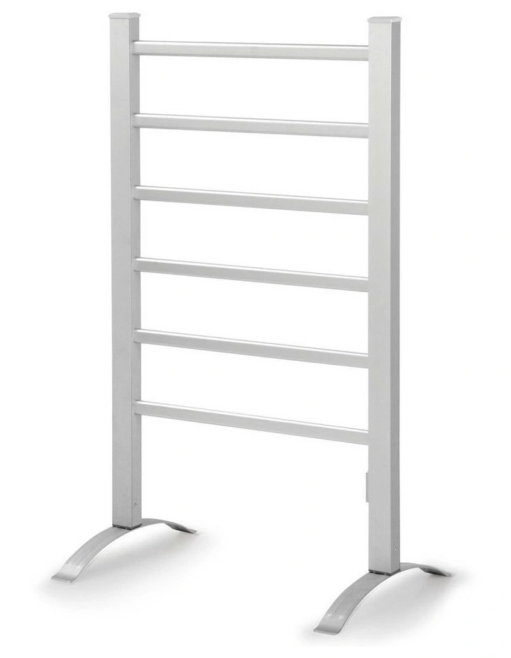 Electric Heated Towel Rail Rack with Timer Clothes Dry Warmer 6 Bars image 1