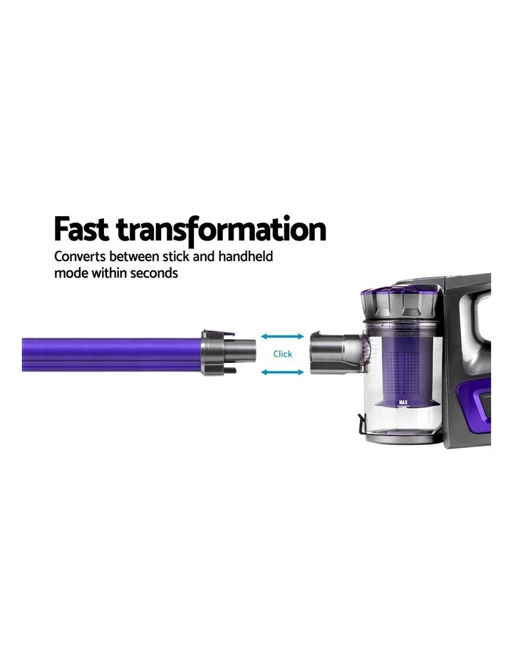 Devanti Handheld Cordless Bagless Vacuum Purple 150W image 4